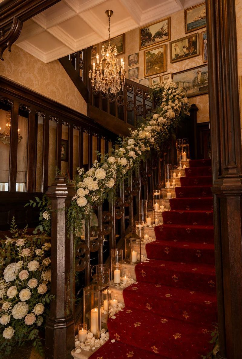 Staircase: AI-altered visualisation of the original room, for illustration only